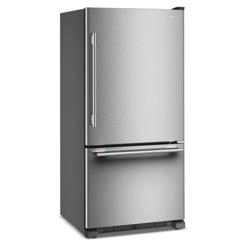 33" Kitchenaid 22 Cu. Ft. Standard-Depth Bottom Mount Refrigerator with Right Door Swing - KRBR133SPS