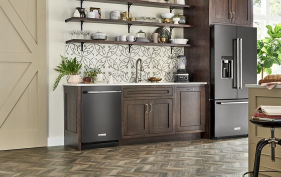 24" KitchenAid 44 dBA Dishwasher in PrintShield Finish with FreeFlex Third Rack - KDTM604KBS