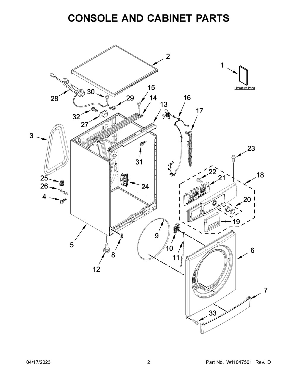 W10869886 - Genuine OEM Whirlpool Washer Dryer Selector Knob