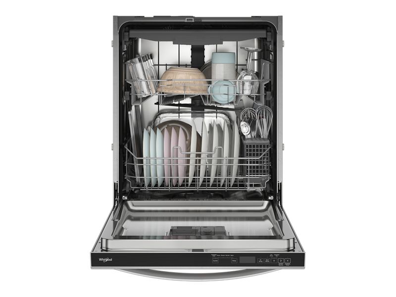 Whirlpool 47 dBA Flush to Cabinet Dishwasher with 3rd Rack - WDTF5024SZ