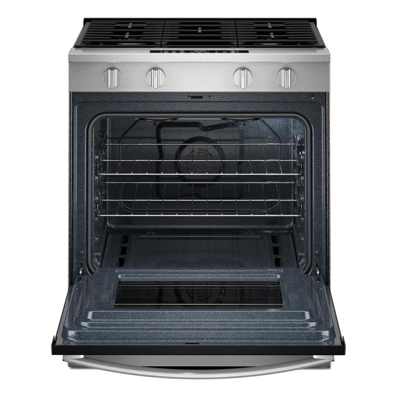 30" Whirlpool Gas Smart Range with Air Cooking Technology and Steam Clean - WSGS4530TZ