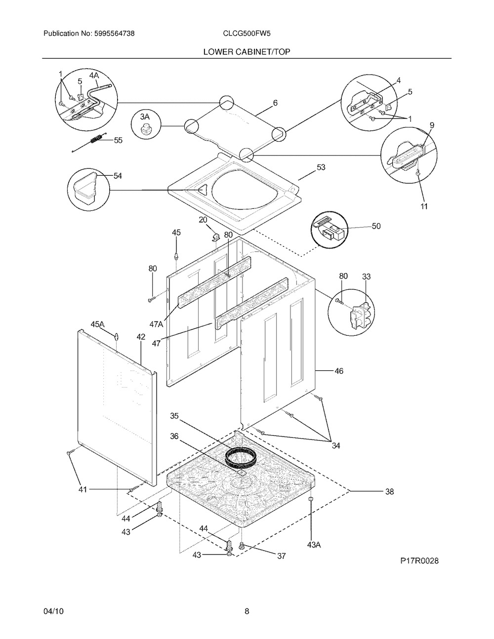 134075500 - Genuine OEM Frigidaire Washer Lid Bumper
