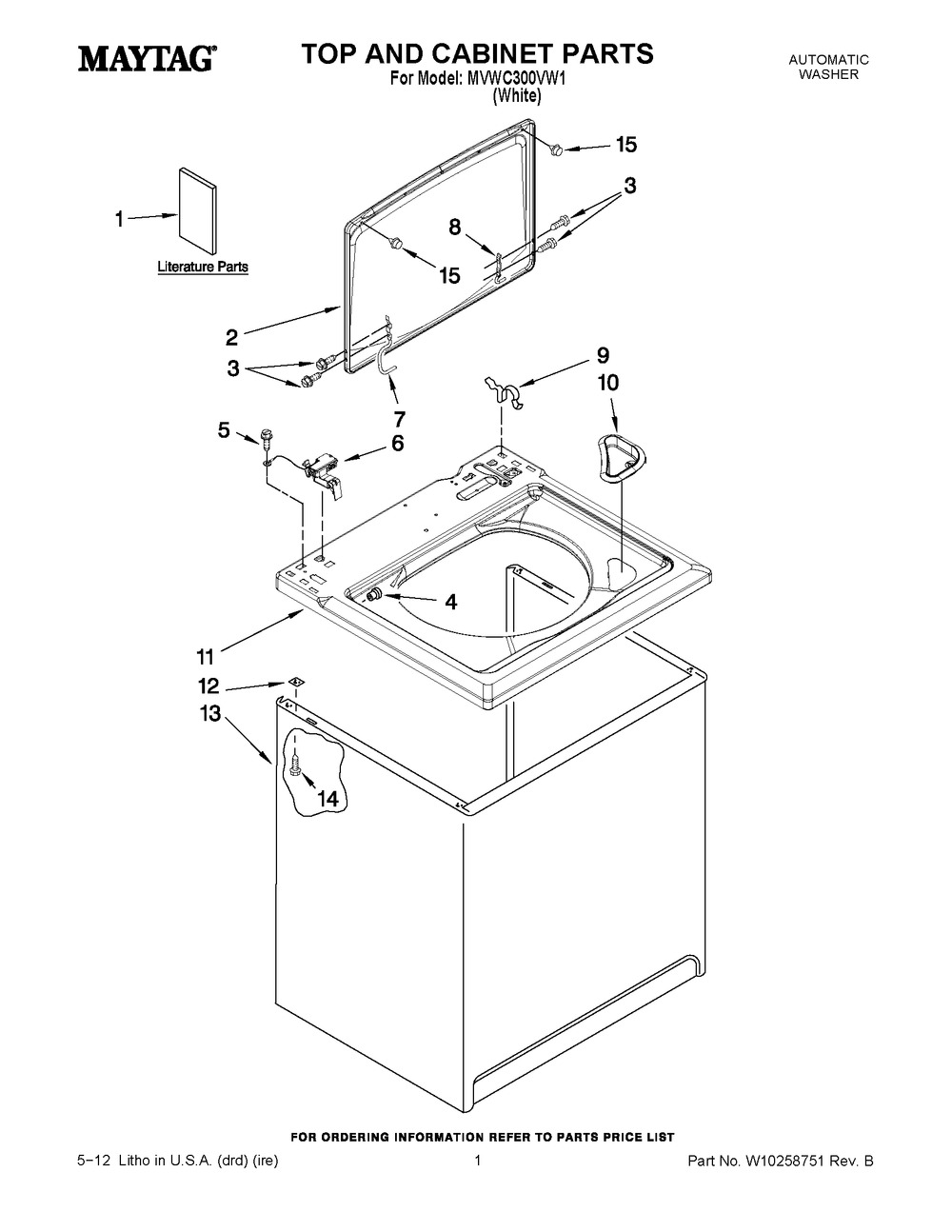 WP62750 - Genuine OEM Whirlpool Washer Spacer