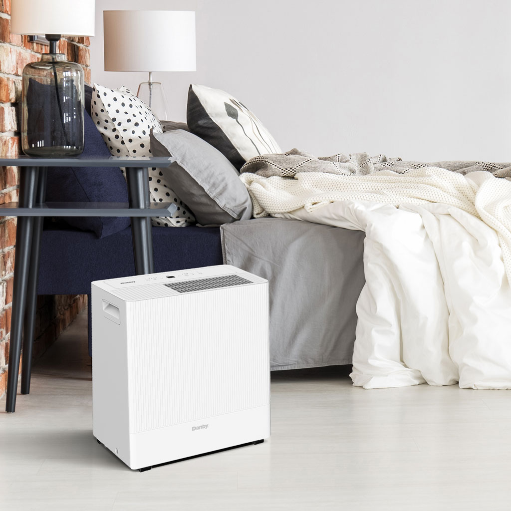 Danby 50 Pint Dehumidifier with Wi-Fi in White - DDR050BSWDB