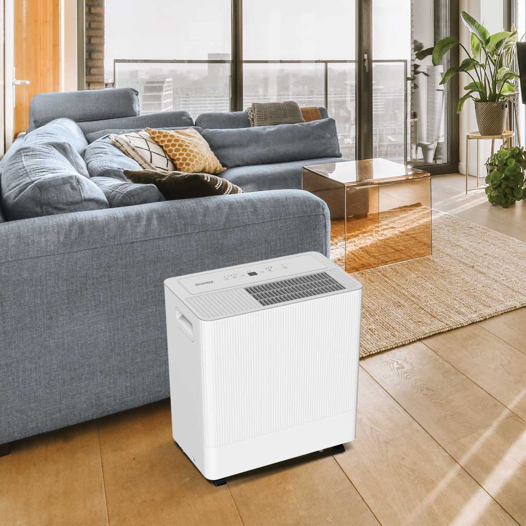 Danby 50 Pint Dehumidifier with Wi-Fi in White - DDR050BSWDB
