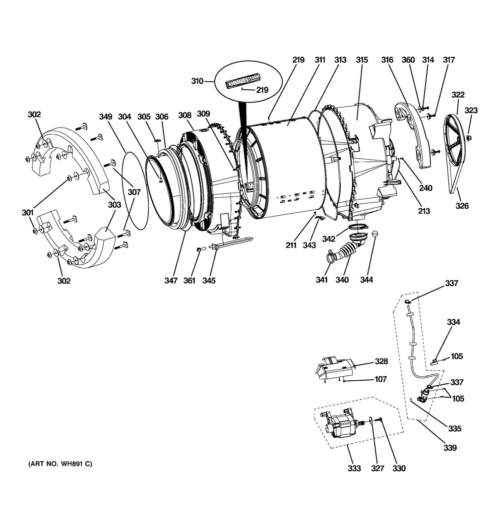 WG04F00347 - Genuine OEM GE Washer Drive Belt
