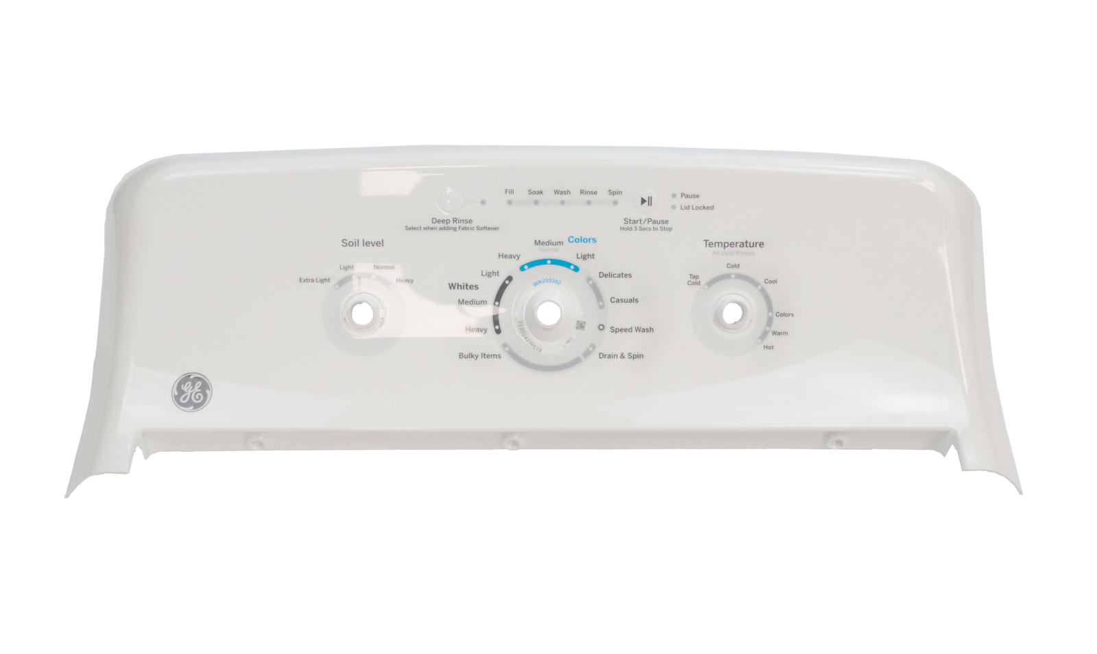 WW01L01753 - Genuine OEM GE Washer Control Panel Backsplash Assembly