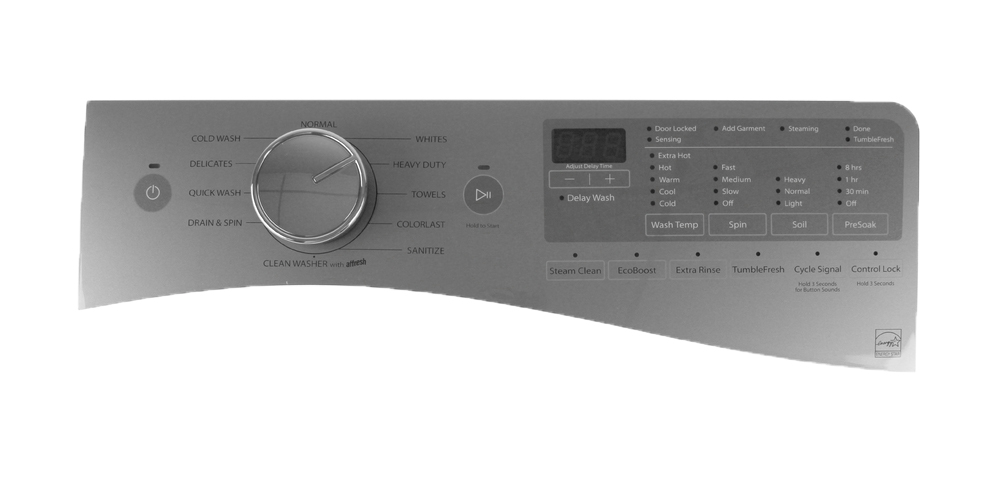 W10903217 - Genuine OEM Whirlpool Washer Control Panel, Stainless