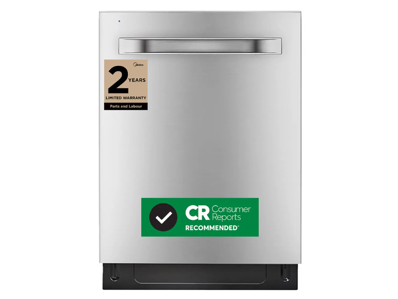 24" Midea Built-In Top Control Stainless Steel Dishwasher - MDT24P3CST