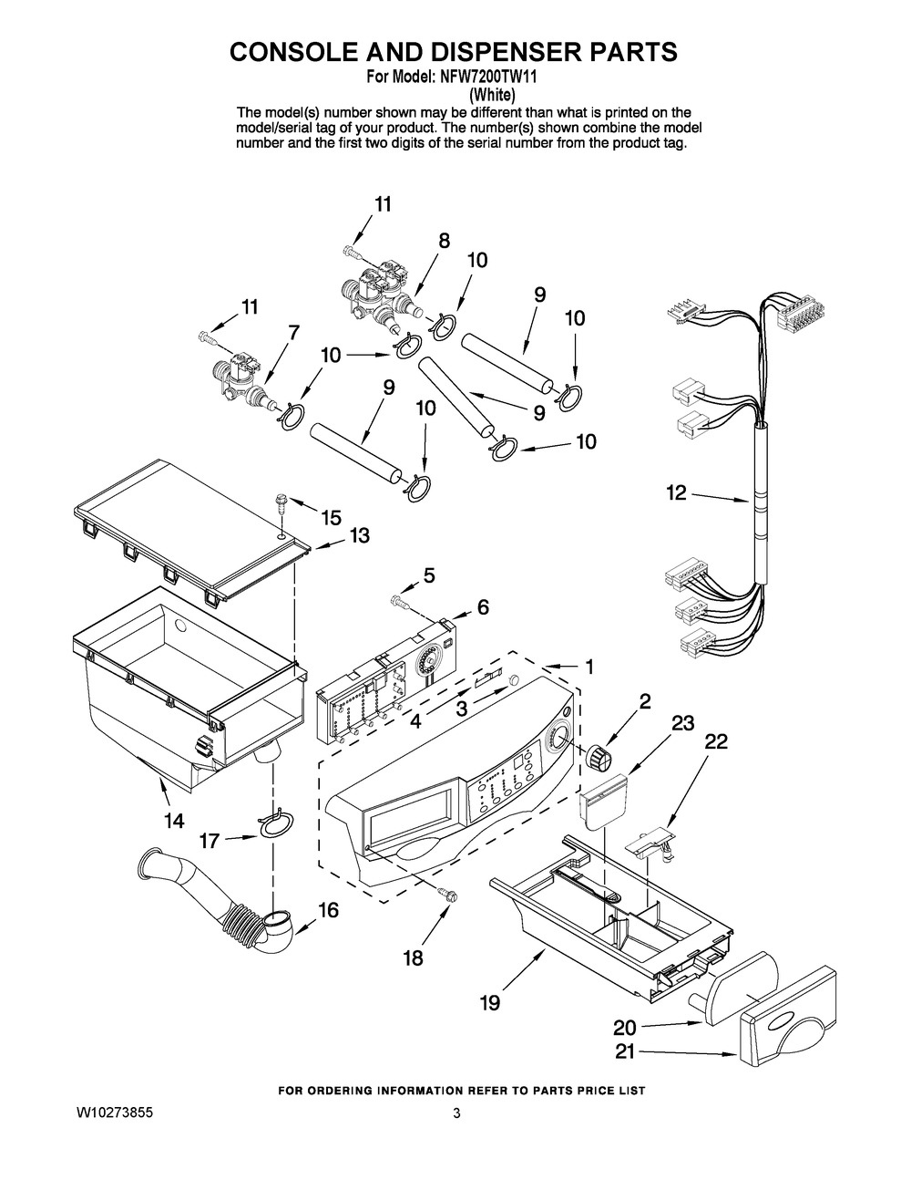 WP34001284 - Genuine OEM Whirlpool Washer Detergent Dispenser Housing Cover