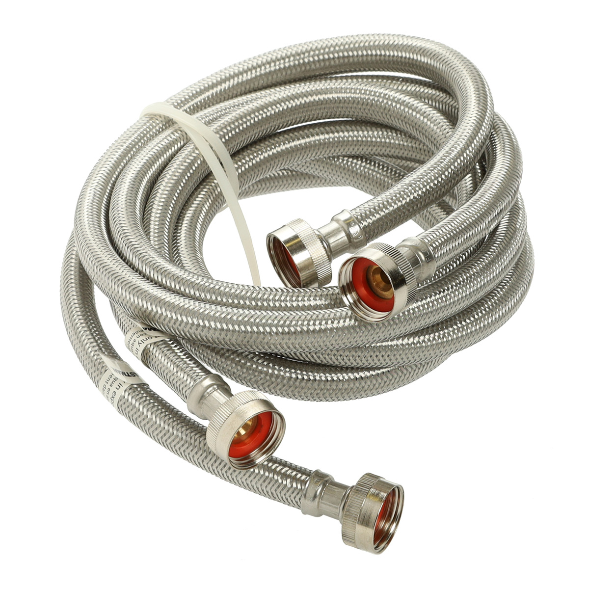 3805FFSS2 - Universal Supco Washer Fill Hose Set, 60", Stainless Steel, 2/Pack