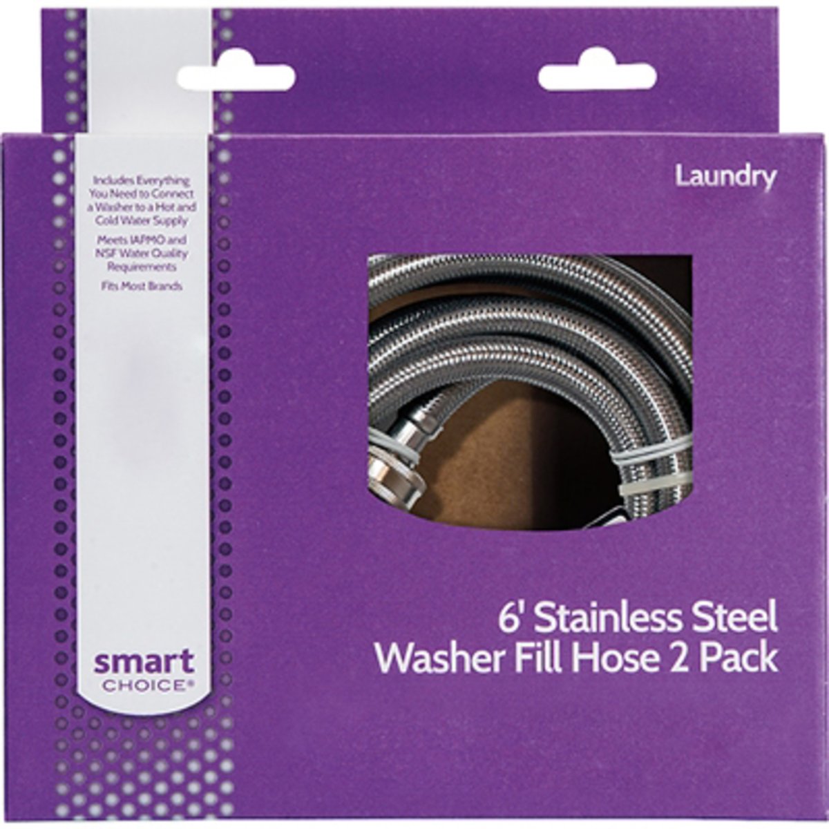 5304497361 - Genuine OEM Frigidaire Washer Smart Choice Fill Hose, Braided Stainless Steel, 6', 2/Pack