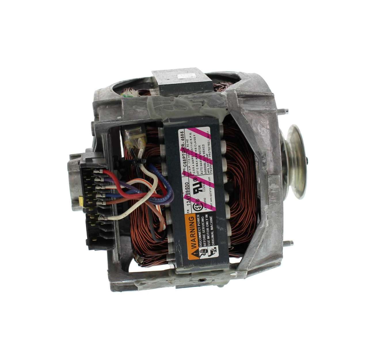134159500 - Genuine OEM Frigidaire Load Washer Drive Motor With Pulley, 3/4Hp, 2 Speeds