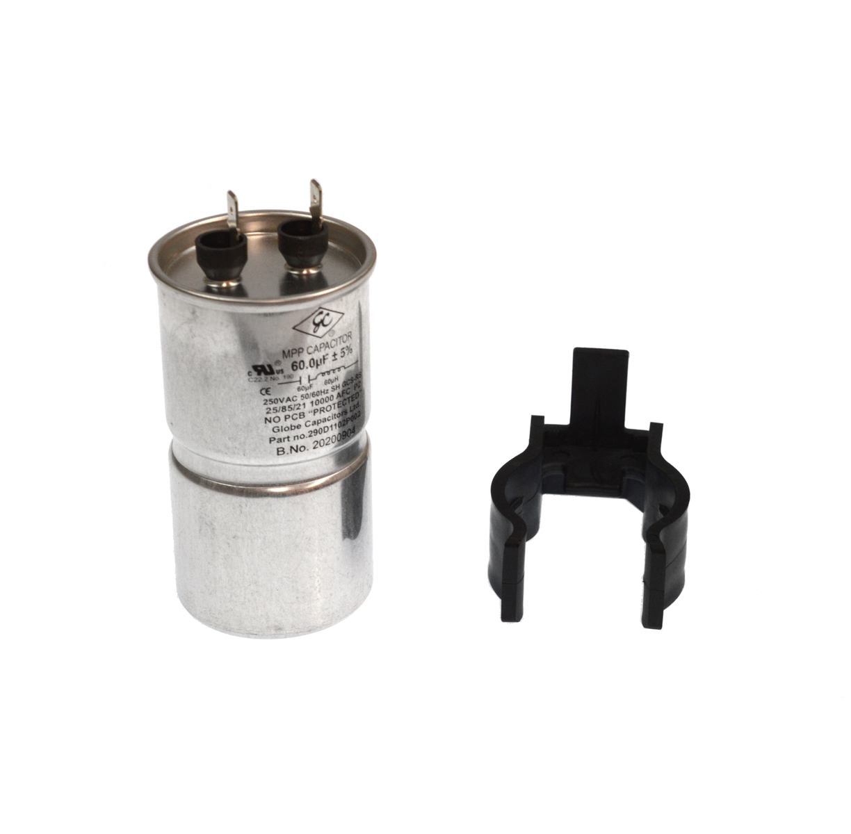 WG04A04234 - Genuine OEM GE Washer Capacitor & Bracket Kit