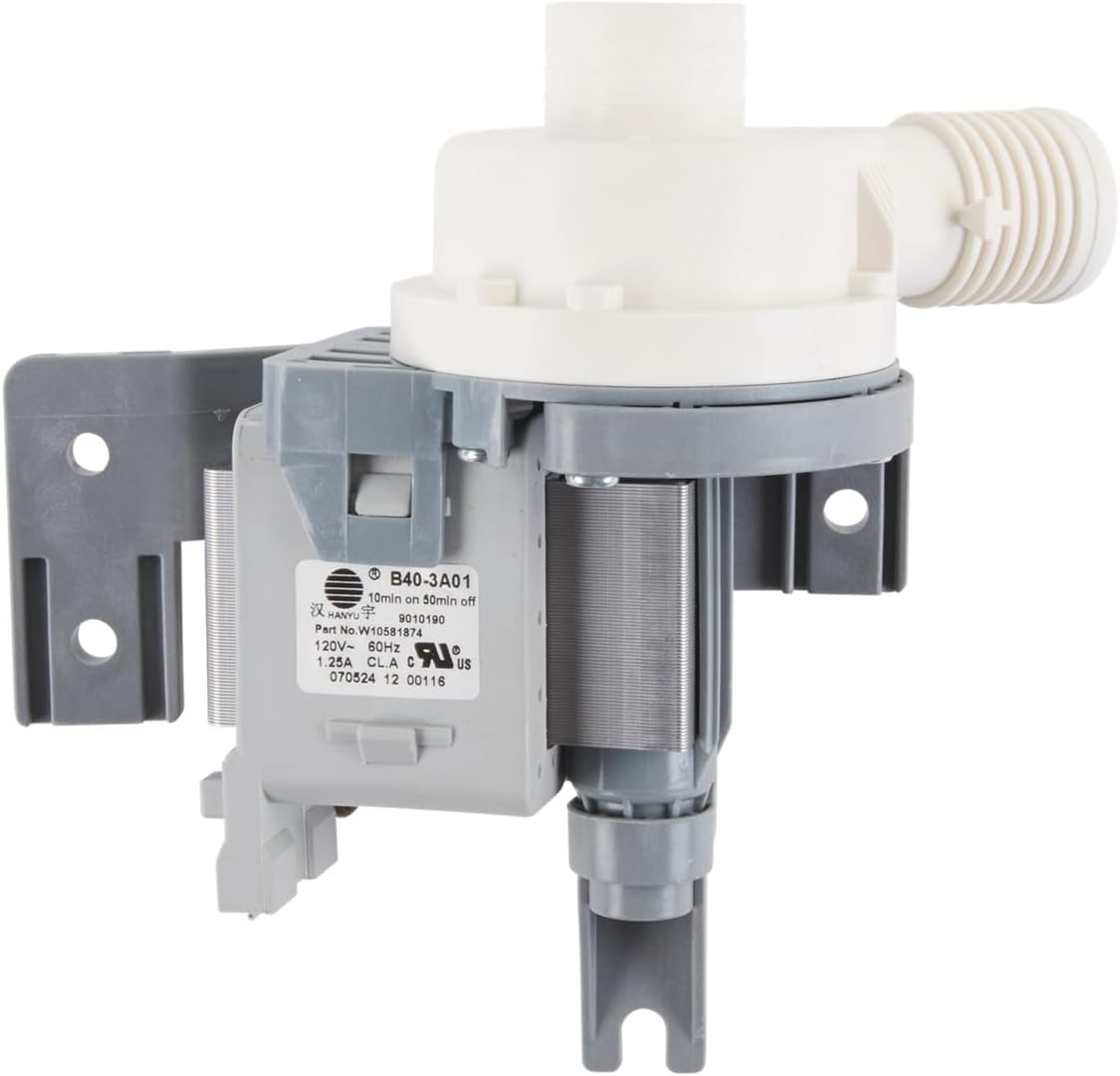 WPW10581874 - Genuine OEM Whirlpool Washer Drain Pump