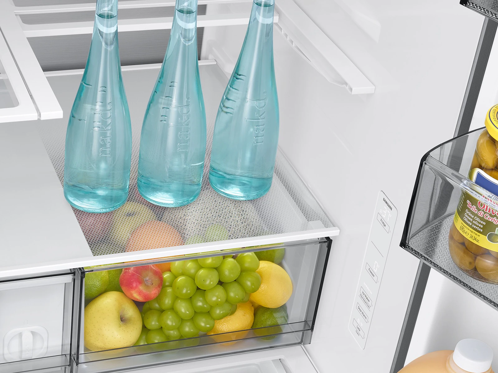 36" Samsung Bespoke AI 3-Door French Door Refrigerator with In-Door Tall Dispenser - RF70H25KERAA