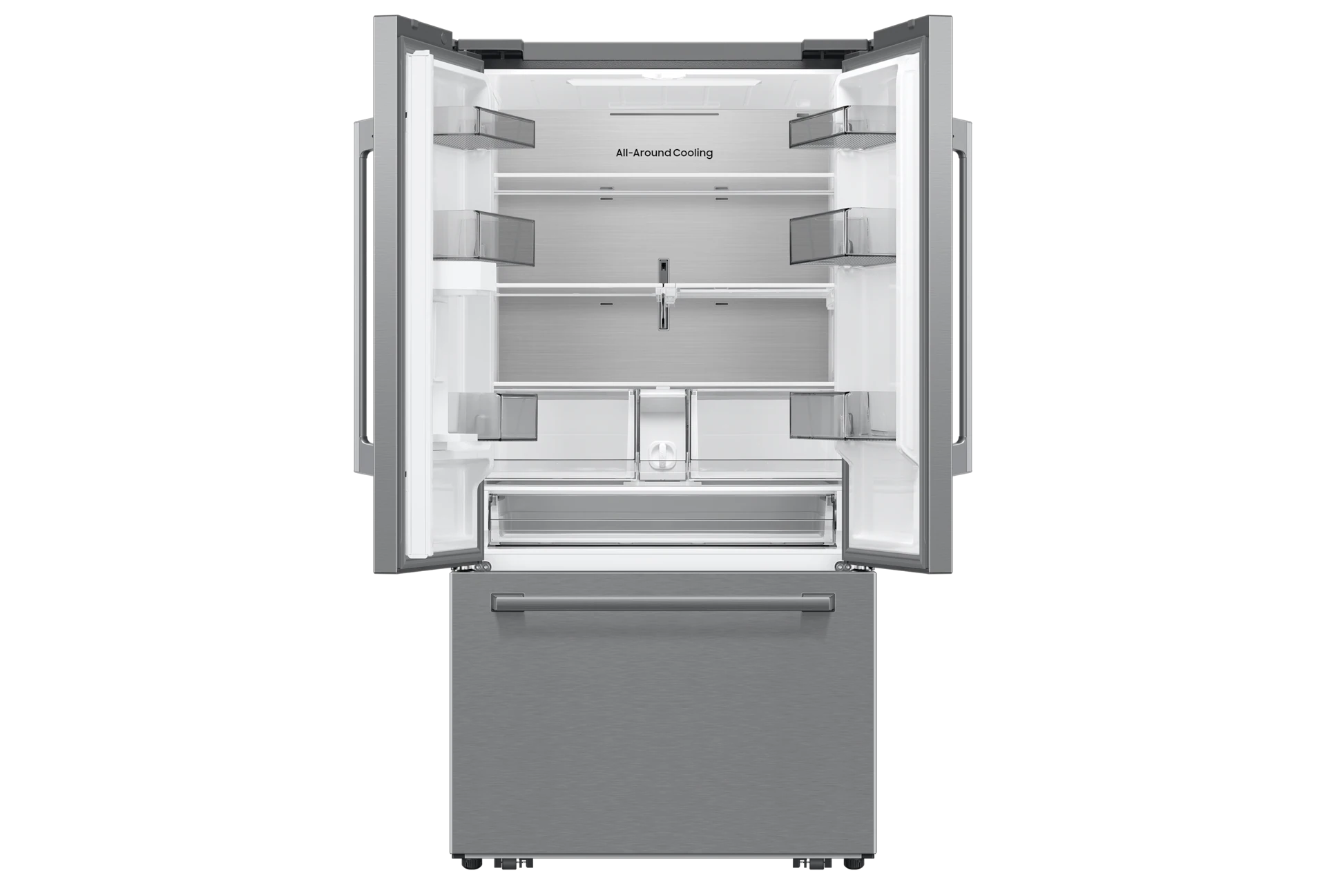 36" Samsung Bespoke AI 3-Door French Door Refrigerator with In-Door Tall Dispenser - RF70H25KERAA