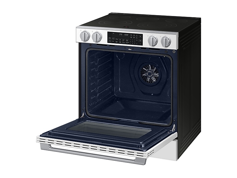 30" Samsung 6.3 Cu. Ft. Electric Slide-In Range True Convection with Air Fry Max - NSE90H63SWAC