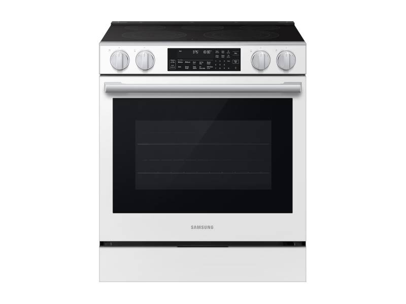 30" Samsung 6.3 Cu. Ft. Electric Slide-In Range True Convection with Air Fry Max - NSE90H63SWAC