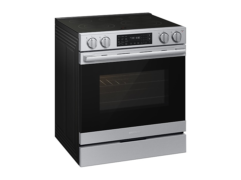 30" Samsung 6.3 Cu. Ft. Electric Slide-In Range True Convection with Air Fry Max - NSE80H63SRAC