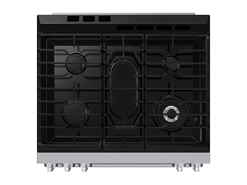 30" Samsung 6.0 Cu.Ft. Gas Slide-In Range True Convection with Air Fry Max | Air Sous Vide | Soft Closing Door - NSG90H60SWAA