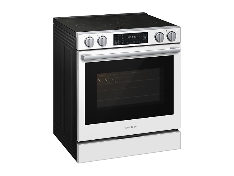 30" Samsung 6.3 Cu.Ft Electric Slide-In True Convection with Air Fry Max | Air Sous Vide - NSE80H63SWAC