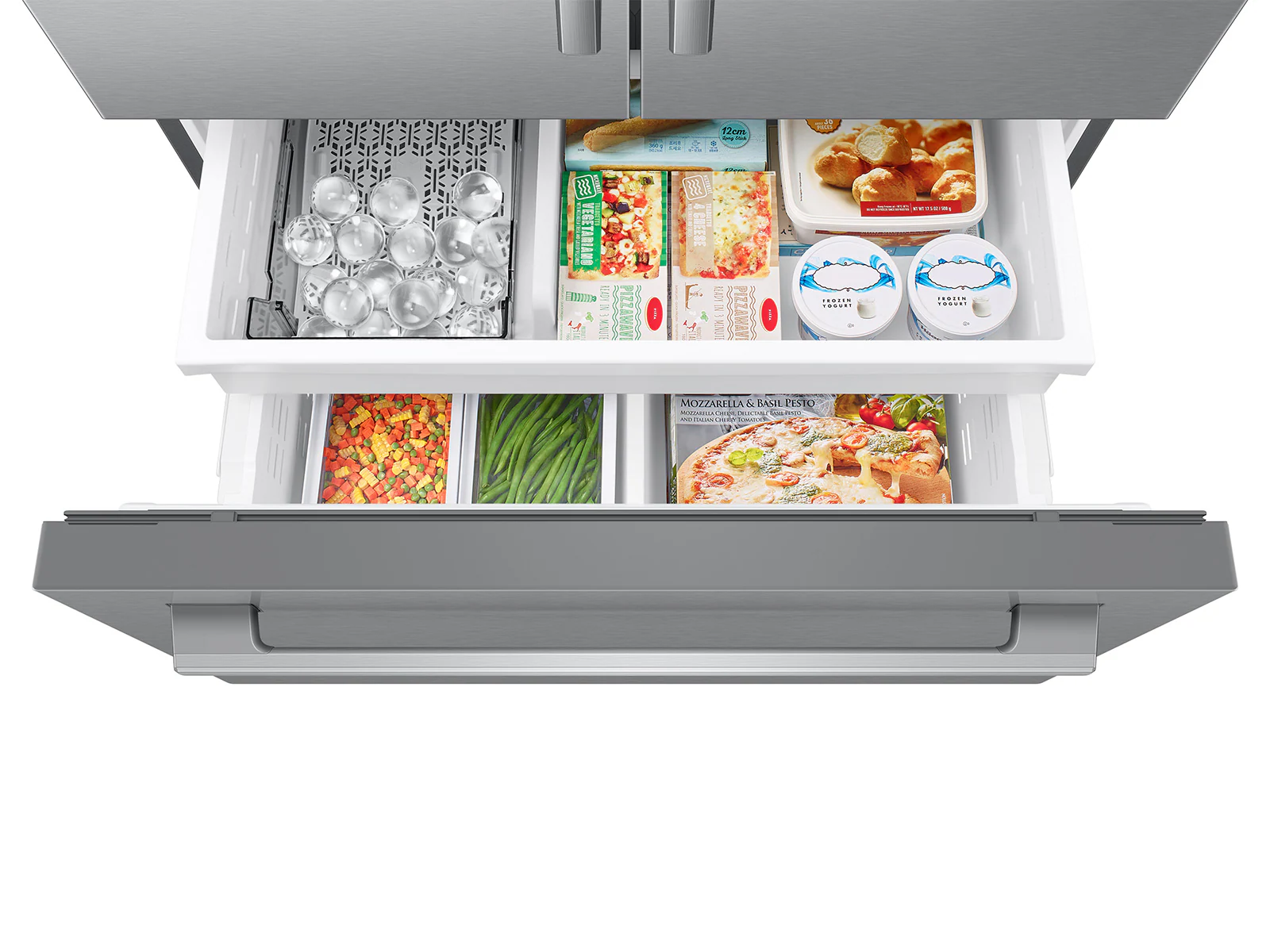 36" Samsung Bespoke AI 3-Door French Door Refrigerator - RF70H25GERAA