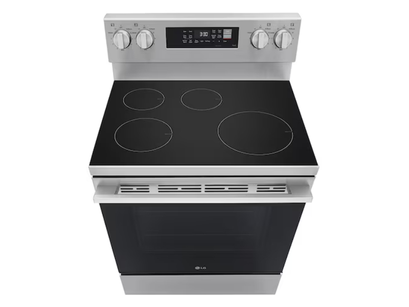 30" LG Induction 6.3 Cu. Ft. Range ProBake Convection Air Fry SelfClean EasyClean & Smart Stainless Freestanding - LRIN6323YE