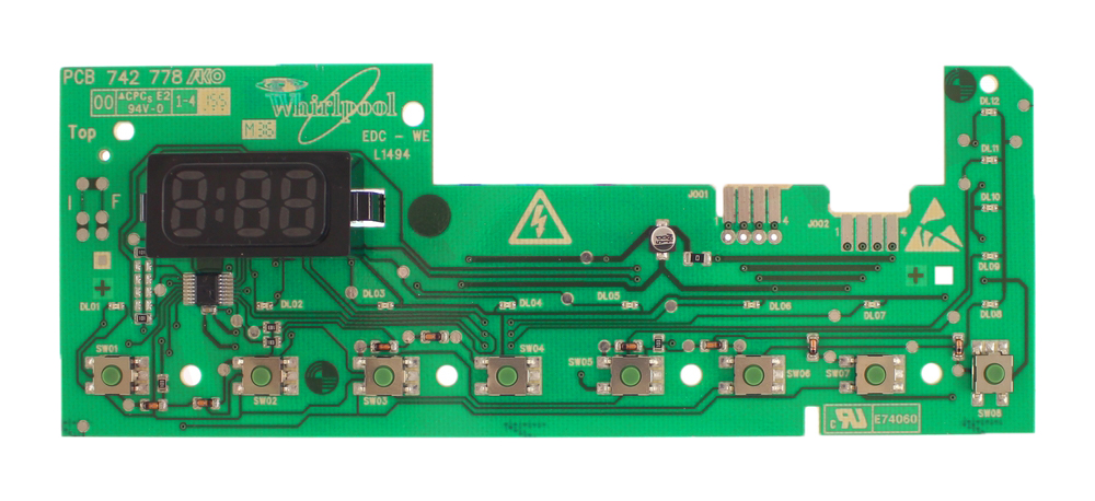 WPW10192981 - Genuine OEM Whirlpool Washer User Interface