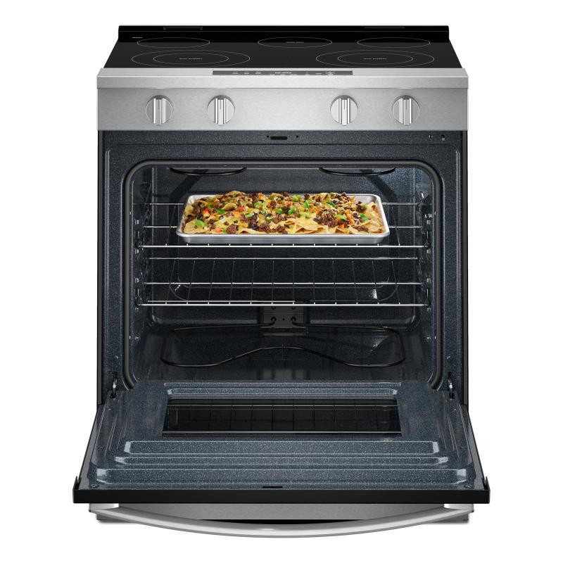 30" Whirlpool Electric Smart Range with No Preheat Mode and Steam Clean - YWSES3330TS