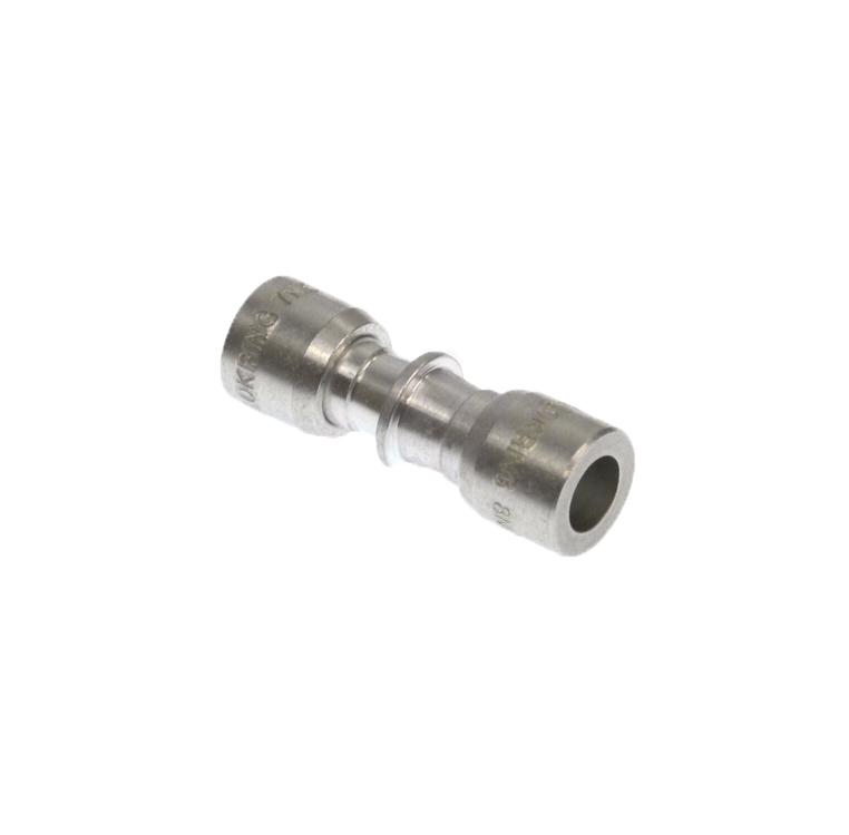 W11504419 - Genuine OEM Whirlpool Refrigerator Lokring Tube Coupler, 8mm - 7mm Aluminum Reducer