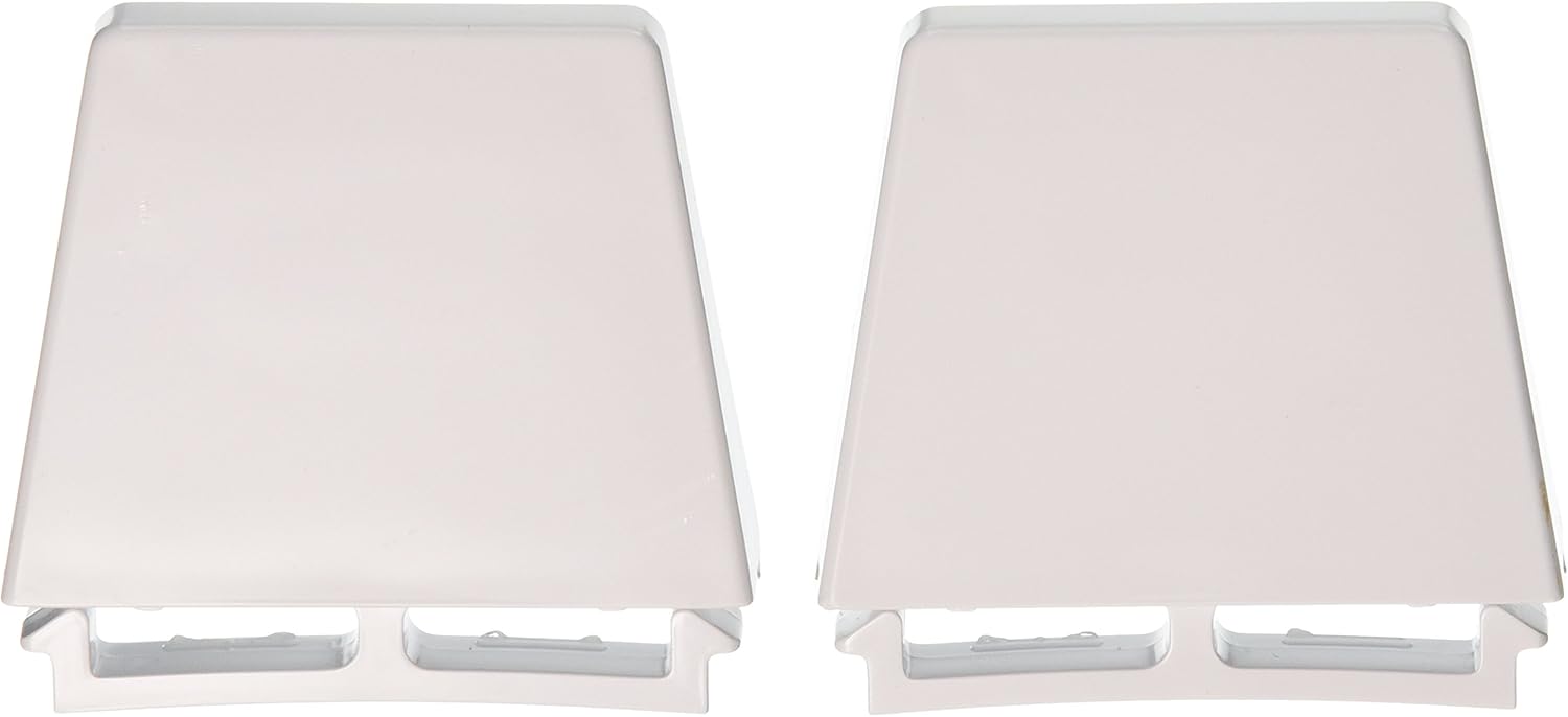 4386917 - Genuine OEM Whirlpool Refrigerator Door Shelf End Cap Set, White, 2 Pieces