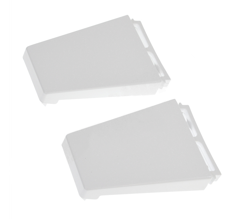 4388286 - Genuine OEM Whirlpool Refrigerator Door Shelf End Cap Set, White, 2 Pieces