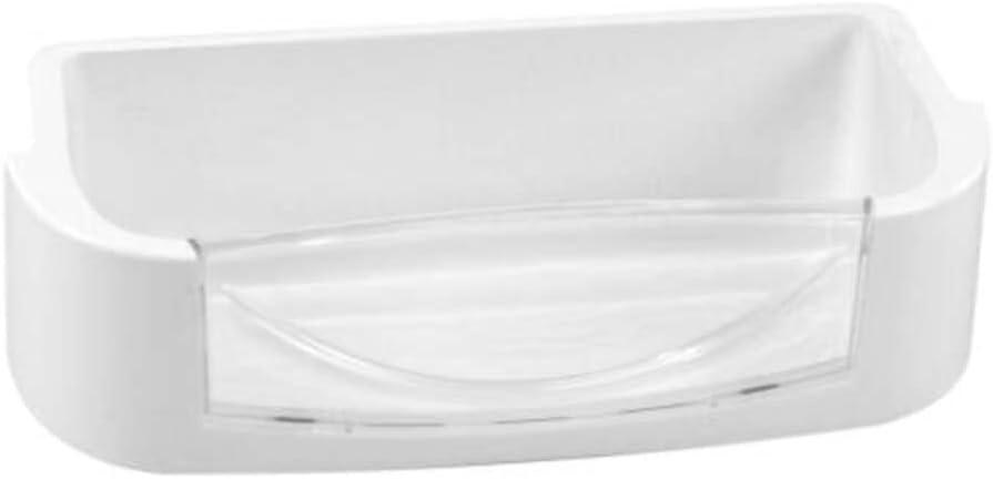 67004040 - Genuine OEM Whirlpool Refrigerator Medium Door Bin, Clear/White