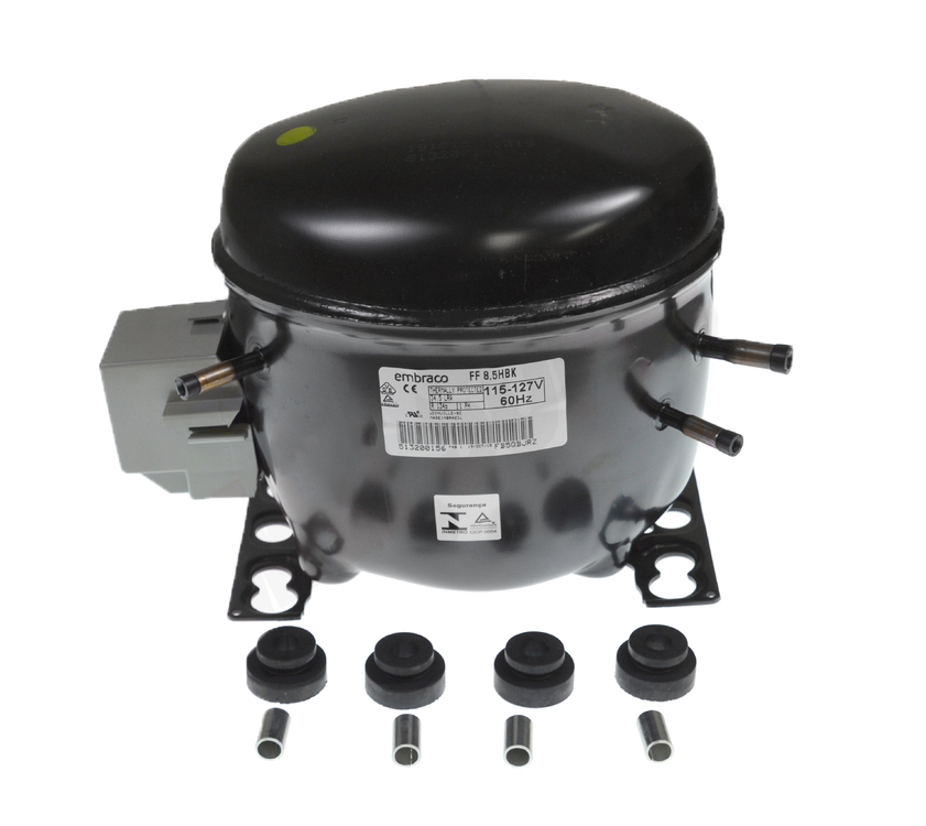 30-FF8.5HBK - Genuine OEM All Temp R134a Refrigeration Compressor, 1/4hp, Low/Med/High Back Pressure
