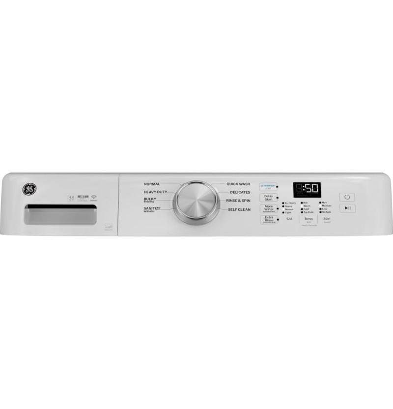 28" GE 5.3 cu. ft. Capacity Front Load Washer with UltraFresh Vent System White - GFW350SSYWW
