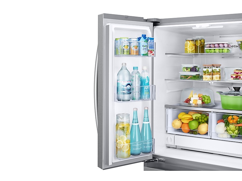 33" Samsung 25 Cu.Ft. RF50 Neo Bespoke AI 3-Door French Door Refrigerator - RF25C5A01SRAA