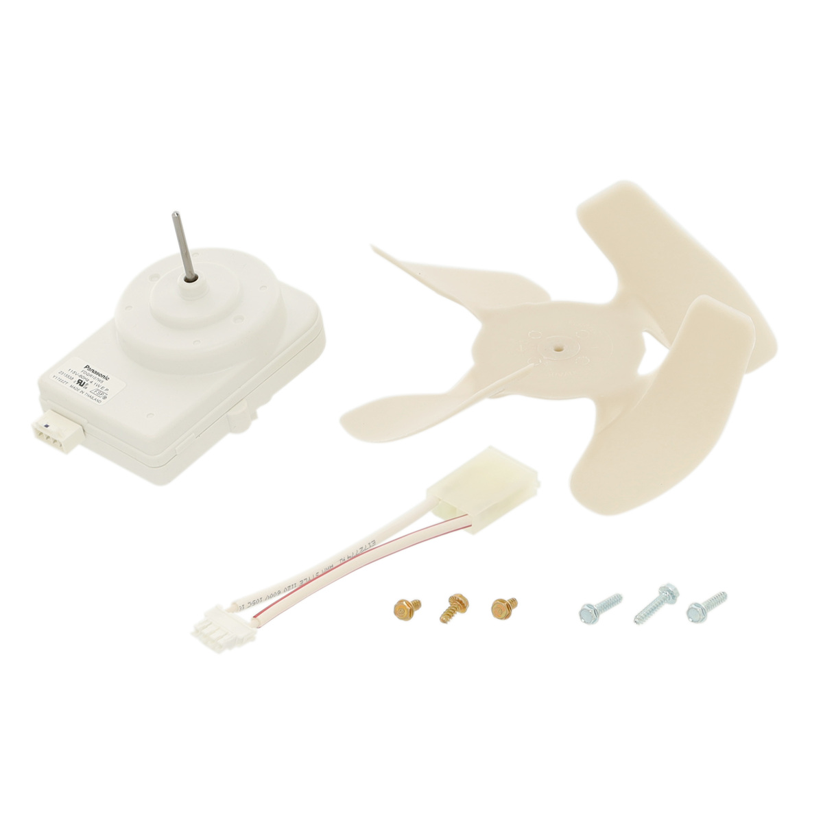 W10124096 - Genuine OEM Whirlpool Refrigerator Condenser Fan Motor Kit, 4.1W/115V