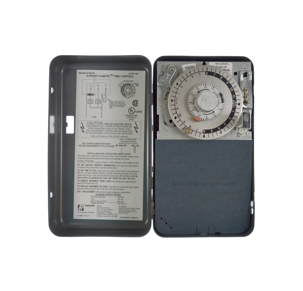 8145-00 - Genuine OEM Robertshaw Electromechanical Defrost Timer, 120V