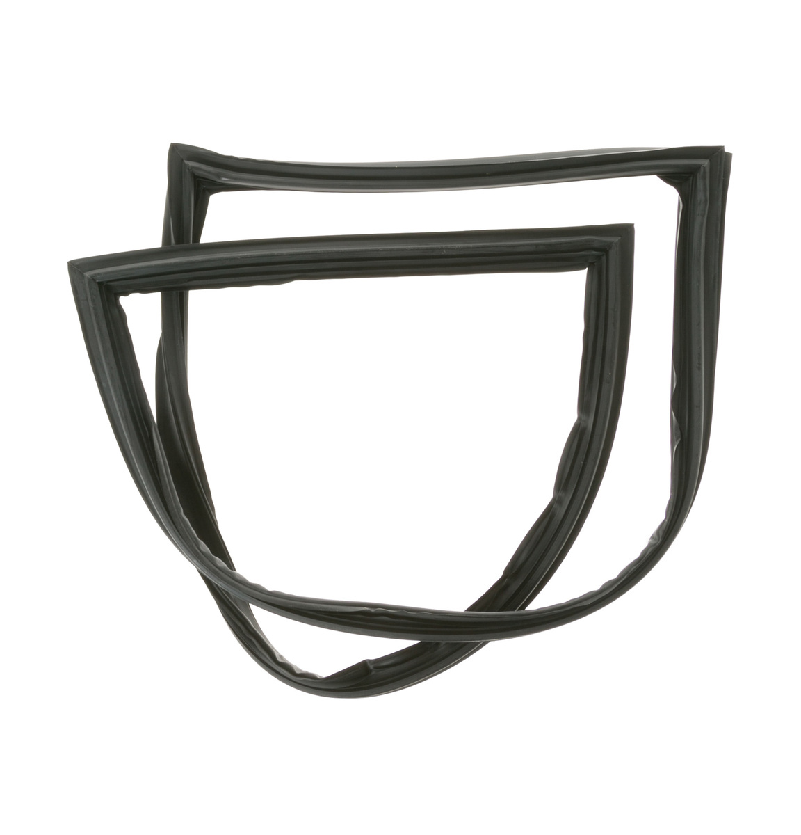 WR01L02133 - Genuine OEM GE Refrigerator French Door Gasket With Flap, Black