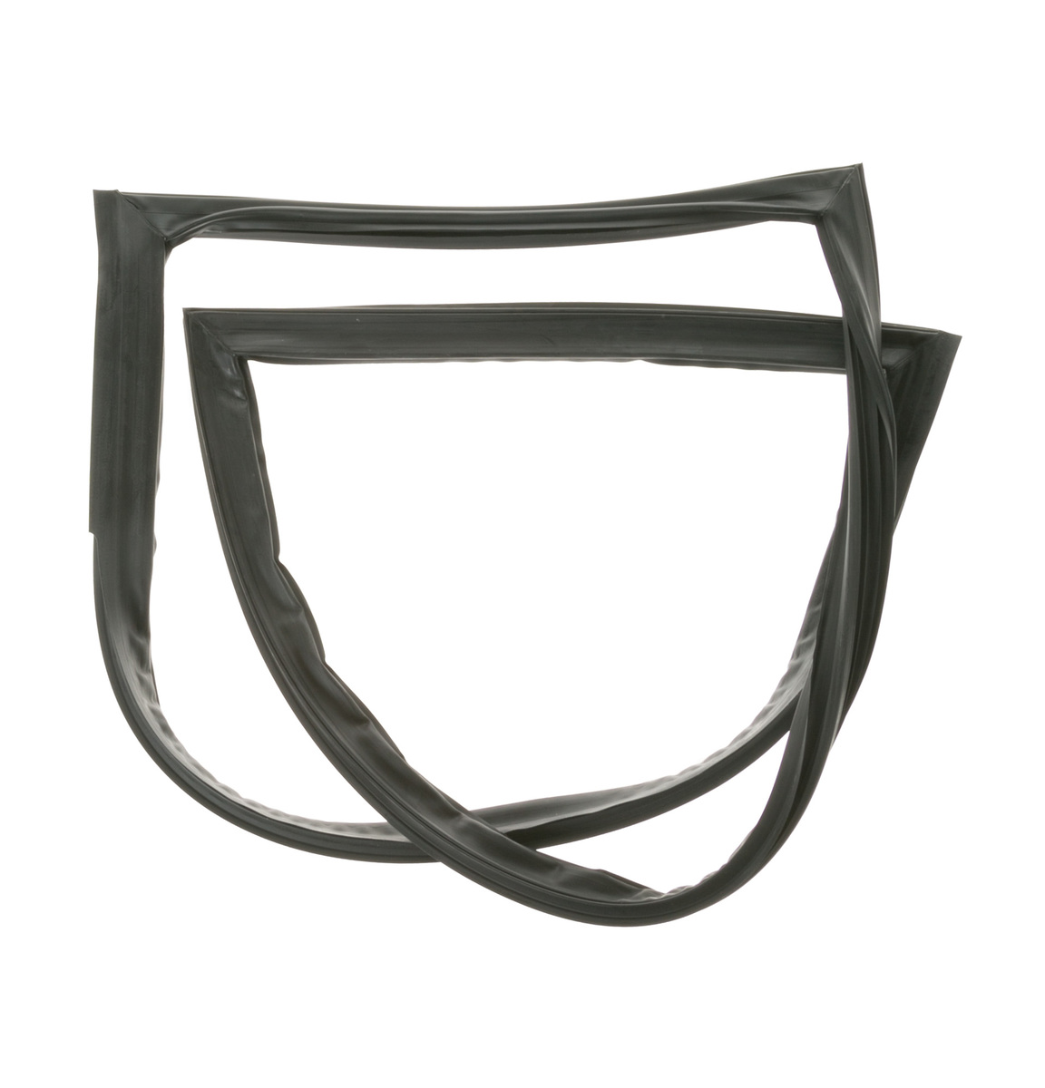 WR01L02133 - Genuine OEM GE Refrigerator French Door Gasket With Flap, Black