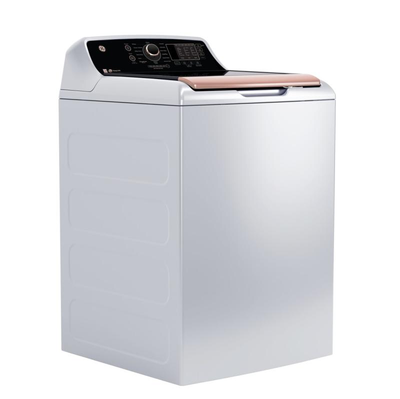 27" GE 5.3 Cu. Ft. Top Load Washer White And Rosegold - GTW690BMYWR