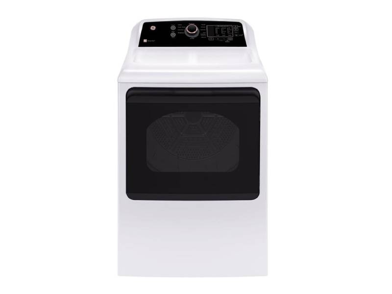 27" GE 7.4 Cu. Ft. Top Load Electric Dryer in White And Rosegold - GTD69EBPYWR