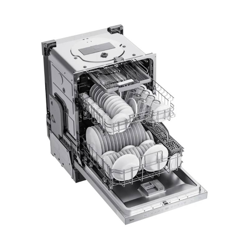 24" Midea Top Control Dishwasher with ActiveOpen Dry - MDB2324PST