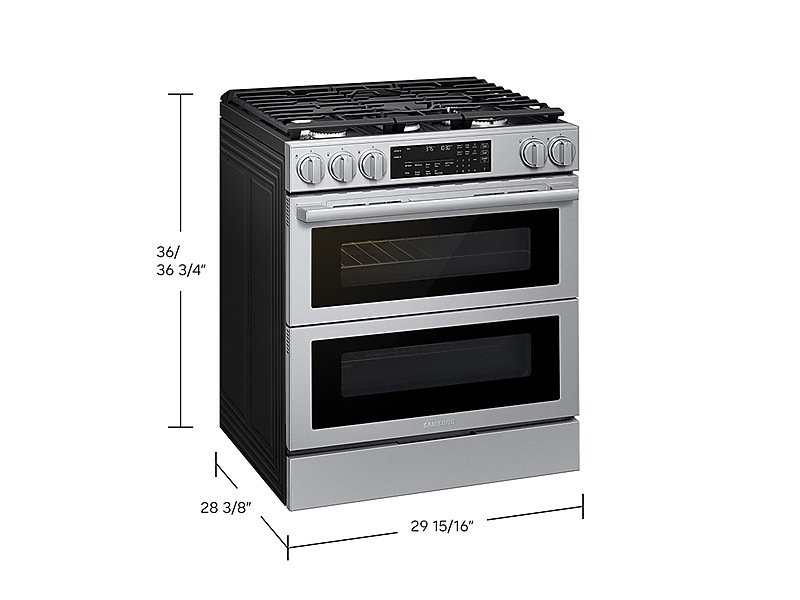 30" Samsung 6.0 Cu. Ft. Gas Slide-In Range with 90H Flex Duo True Convection with Air Fry Max Illuminated Precision Knobs - NSG90H60DRAA