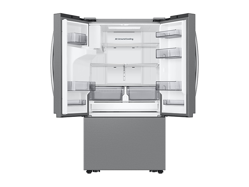 36" Samsung 26 Cu. Ft. Bespoke AI 3-Door French Door Refrigerator RF60 Jumbo S External Water & Ice Dispenser Sphere Ice - RF70F27SERAA