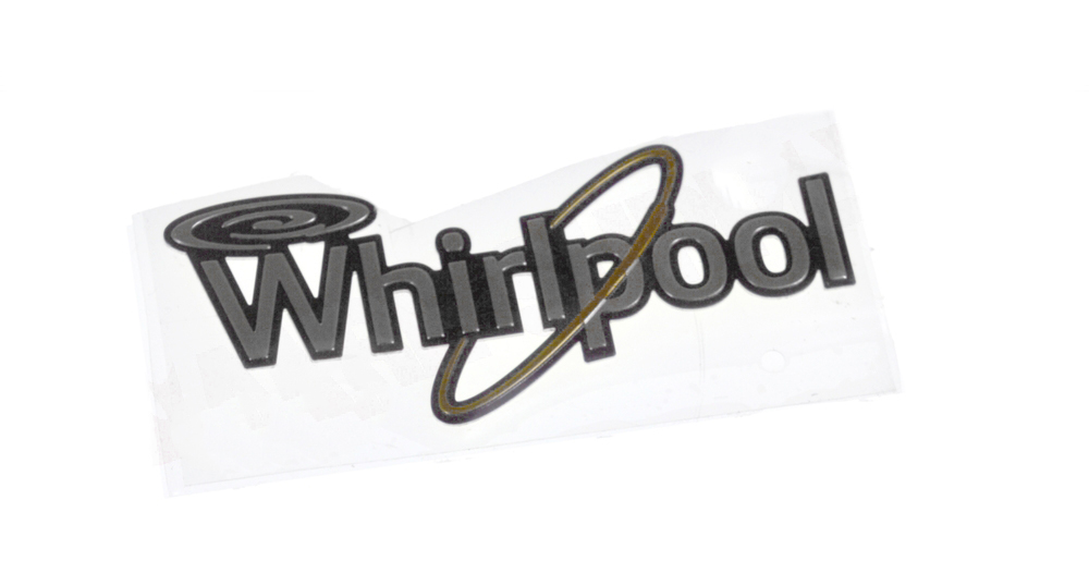 WPW10393265 - Genuine OEM Whirlpool Refrigerator Door Nameplate, Stainless Steel
