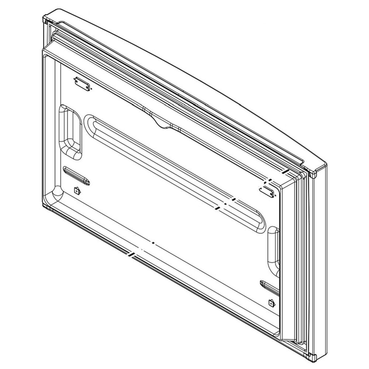 12977880SQ - Genuine OEM Whirlpool Refrigerator Freezer Door, Stainless Steel