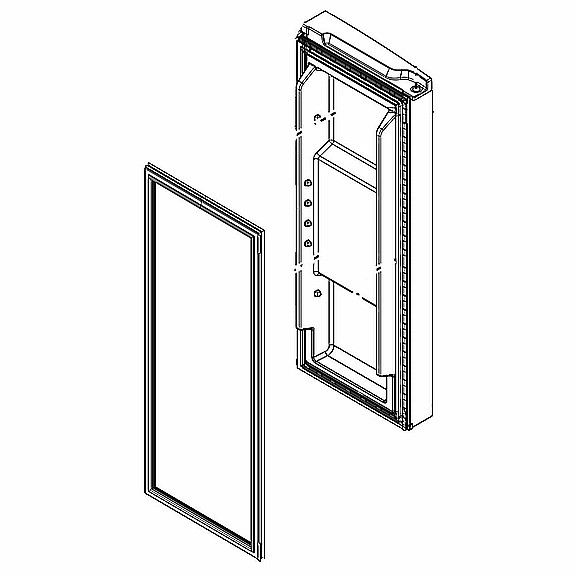 LW10393587 - Genuine OEM Whirlpool Refrigerator Door Assembly, Left, White