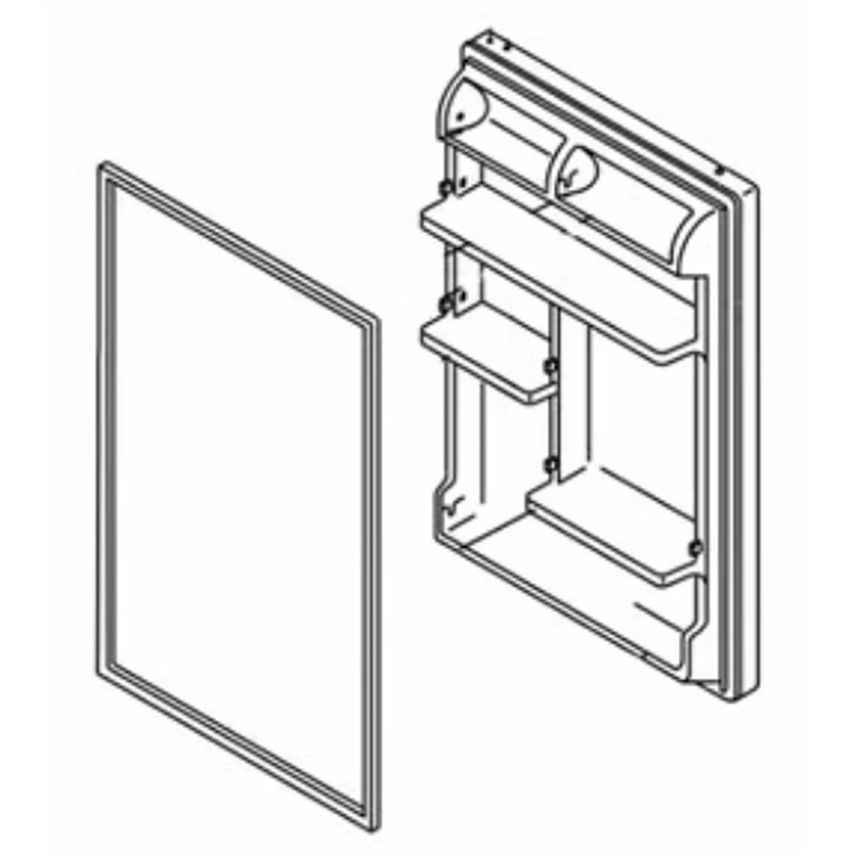 W11575716 - Genuine OEM Whirlpool Refrigerator Door Assembly